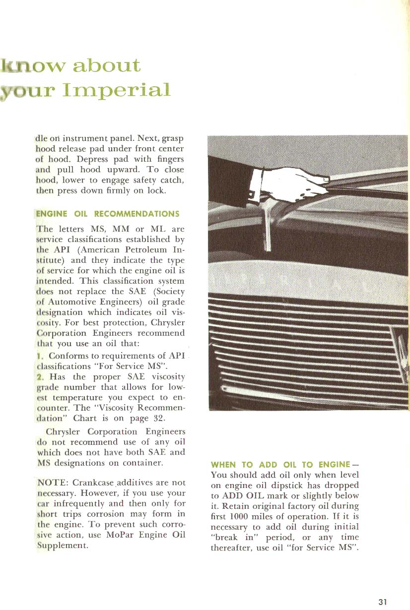 1961 Chrysler Imperial Owners Manual Page 8